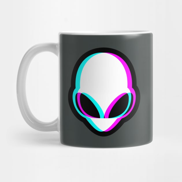 Neon Alien Head by NewWorldIsHere